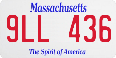 MA license plate 9LL436