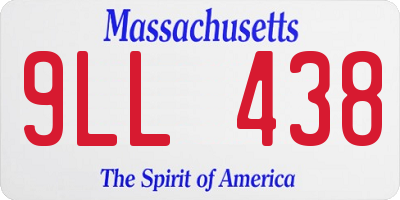 MA license plate 9LL438