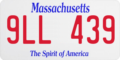 MA license plate 9LL439