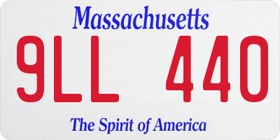 MA license plate 9LL440