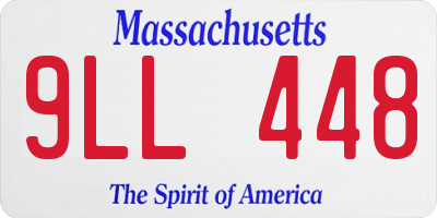 MA license plate 9LL448