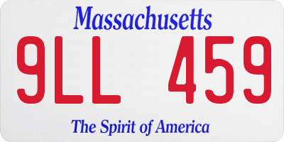 MA license plate 9LL459