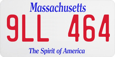 MA license plate 9LL464