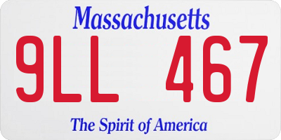 MA license plate 9LL467