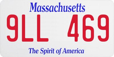 MA license plate 9LL469
