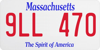 MA license plate 9LL470