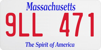 MA license plate 9LL471