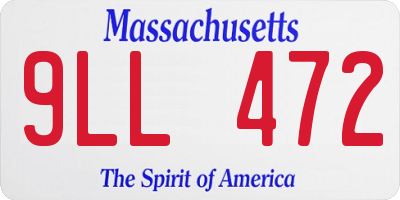 MA license plate 9LL472