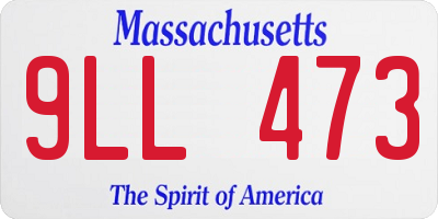 MA license plate 9LL473