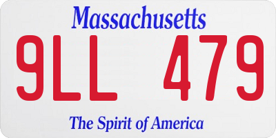 MA license plate 9LL479
