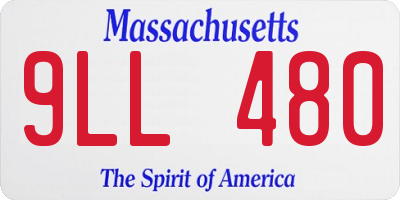 MA license plate 9LL480