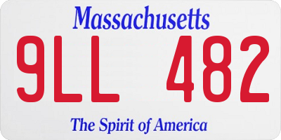 MA license plate 9LL482