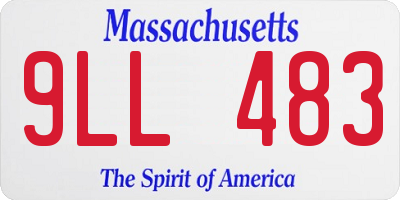 MA license plate 9LL483