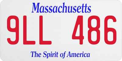 MA license plate 9LL486