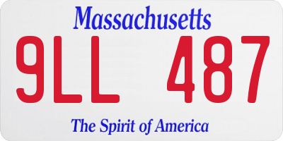 MA license plate 9LL487