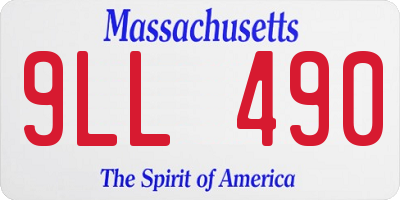 MA license plate 9LL490