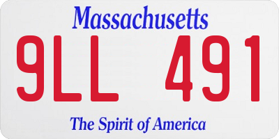 MA license plate 9LL491