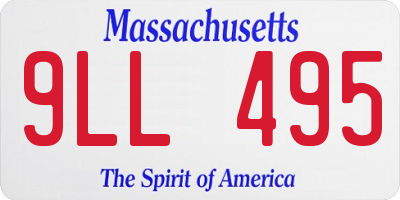 MA license plate 9LL495