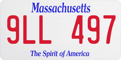 MA license plate 9LL497