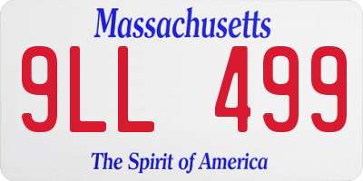 MA license plate 9LL499