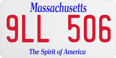 MA license plate 9LL506