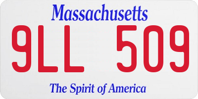 MA license plate 9LL509