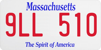 MA license plate 9LL510