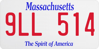 MA license plate 9LL514