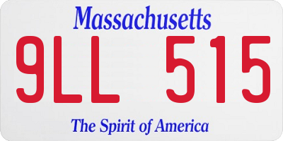 MA license plate 9LL515