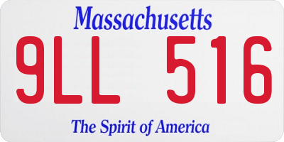 MA license plate 9LL516