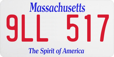 MA license plate 9LL517