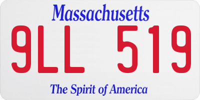 MA license plate 9LL519