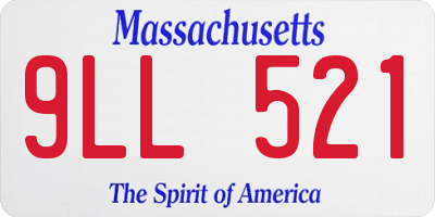 MA license plate 9LL521