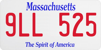 MA license plate 9LL525