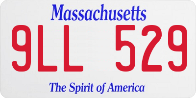 MA license plate 9LL529