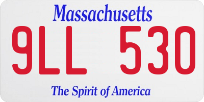 MA license plate 9LL530