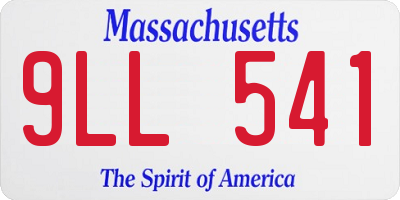 MA license plate 9LL541