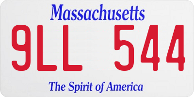 MA license plate 9LL544