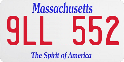 MA license plate 9LL552