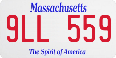 MA license plate 9LL559