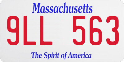 MA license plate 9LL563