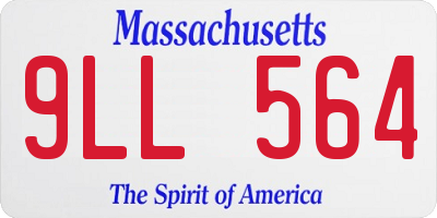 MA license plate 9LL564