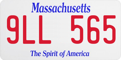 MA license plate 9LL565