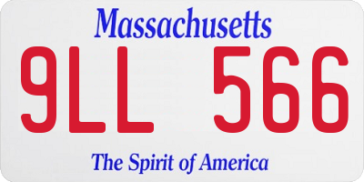 MA license plate 9LL566