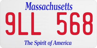 MA license plate 9LL568