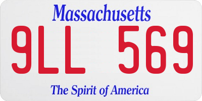 MA license plate 9LL569