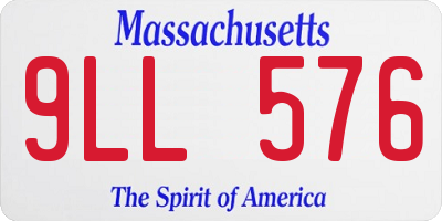 MA license plate 9LL576