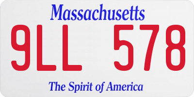 MA license plate 9LL578