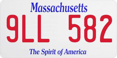 MA license plate 9LL582