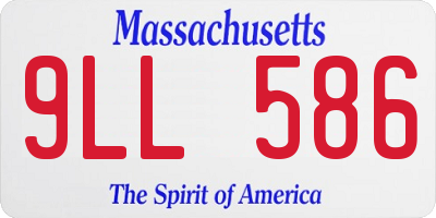 MA license plate 9LL586
